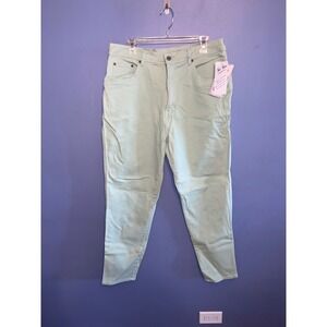 Vintage Women's Bill Blass Jeans Mint Green SZ 18 Stretch Straight Leg Mom Jeans